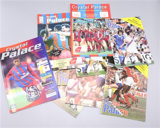 4 boxes of football programmes